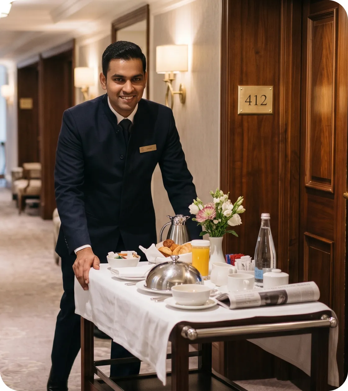 Hotel colleague ready to help